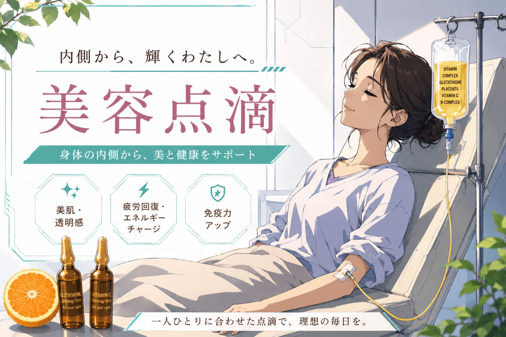 豊中市服部の美容点滴 高濃度ビタミンC点滴を実施するかめいクリニック